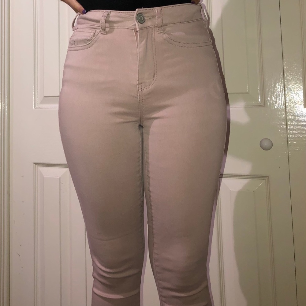 Vintage pink colored jeans